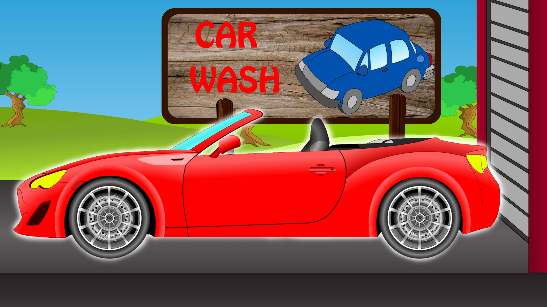 Car Cartoon Wallpaper Best Of Sports Car Cars Cartoon - Sports Car - HD Wallpaper 