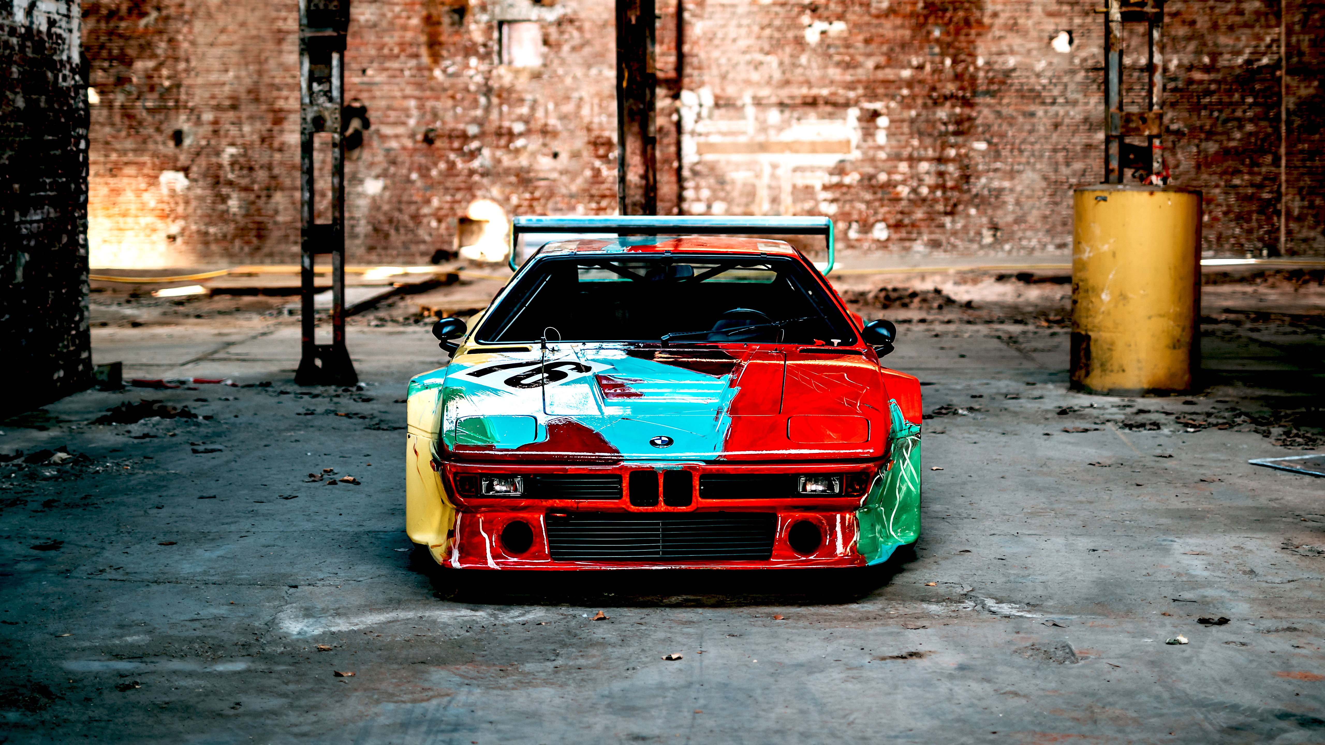 Bmw M1 Group 4 Rennversion Art Car By Y Warhol Italdesign - Bmw M1 Andy Warhol - HD Wallpaper 