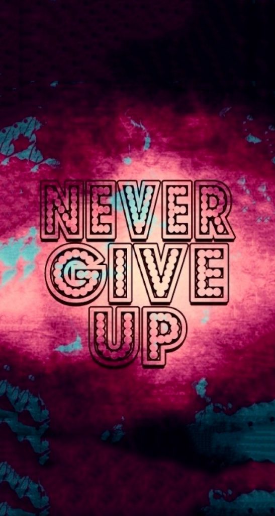 Iphone Wallpaper Quotes Parallax Never Give Up Pic - Cute Wallpapers With Nice Quotes - HD Wallpaper 