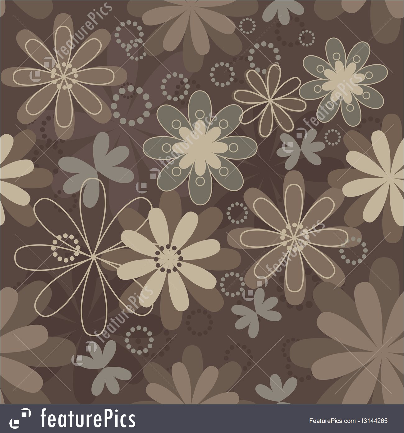 Flower Brown Background Royalty-free Stock Illustration - Brown Tiles Flower  Texture - 1300x1392 Wallpaper 