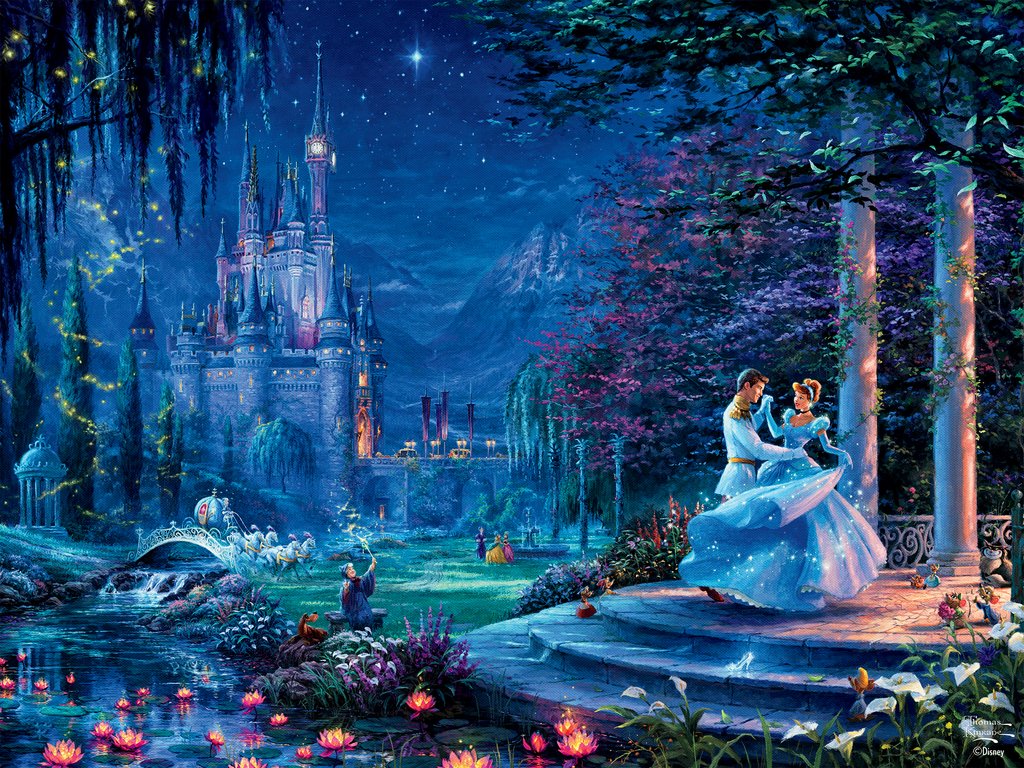 Cinderella Thomas Kinkade Puzzle - HD Wallpaper 