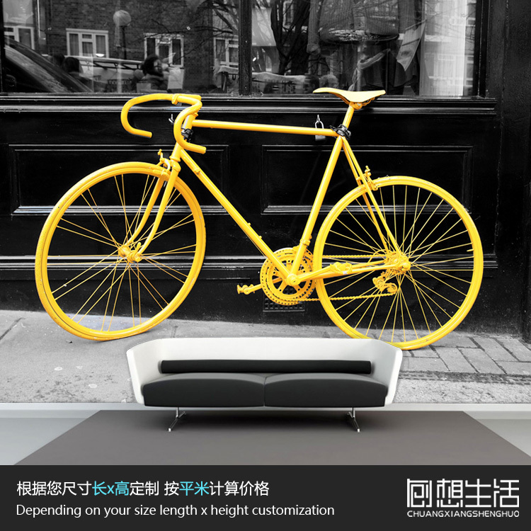 Yellow Bike Black White - HD Wallpaper 