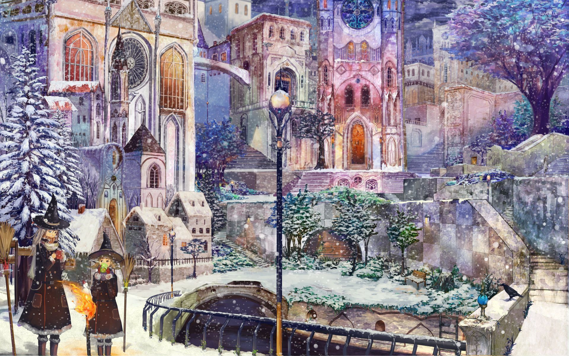 Anime Wallpaper Winter - HD Wallpaper 