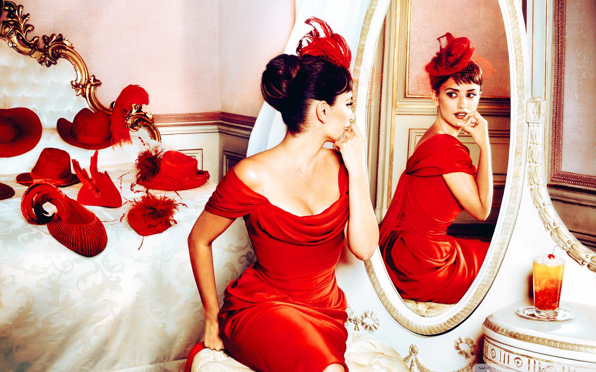 Peñelope Cruz Red Dress - HD Wallpaper 