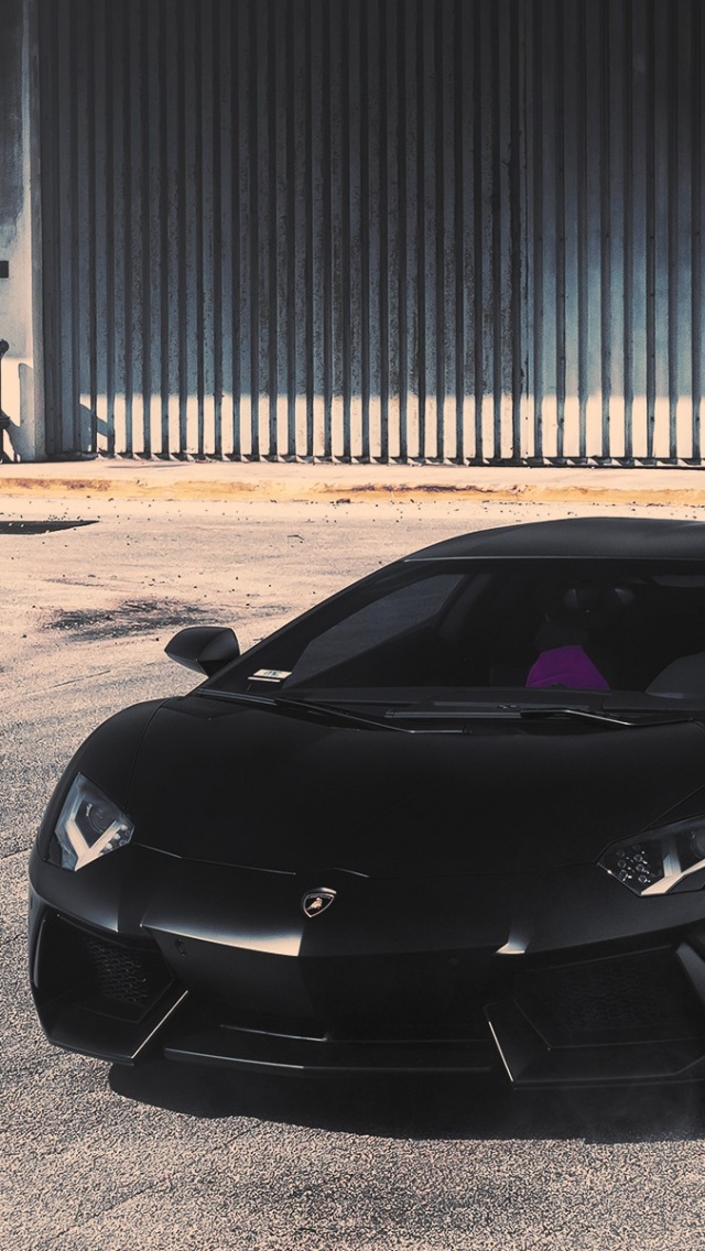 Lamborghini Aventador Black Colour - HD Wallpaper 