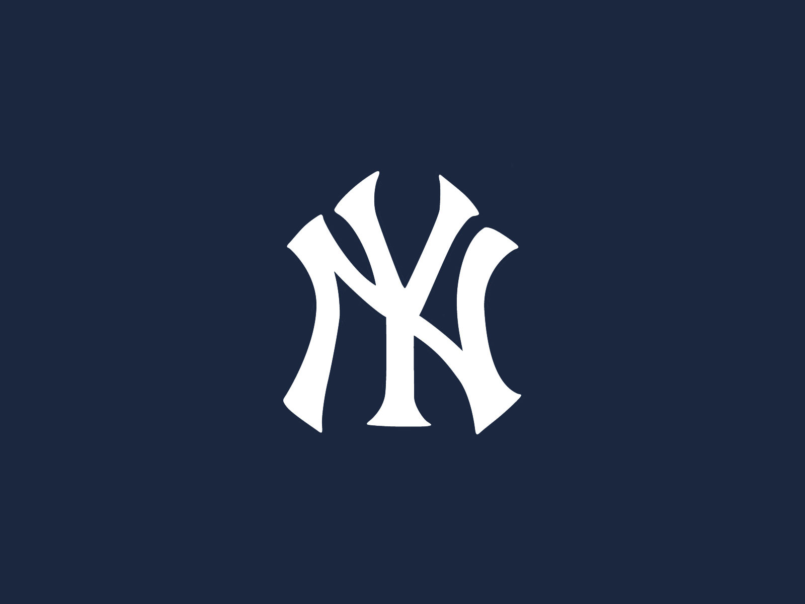 New York Yankees Logo White - HD Wallpaper 