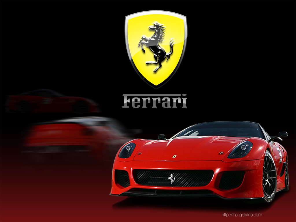 Ferrari Car With Logo - HD Wallpaper 