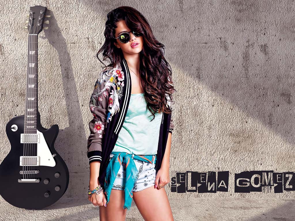 Guitar Girl Selena Gomez - HD Wallpaper 