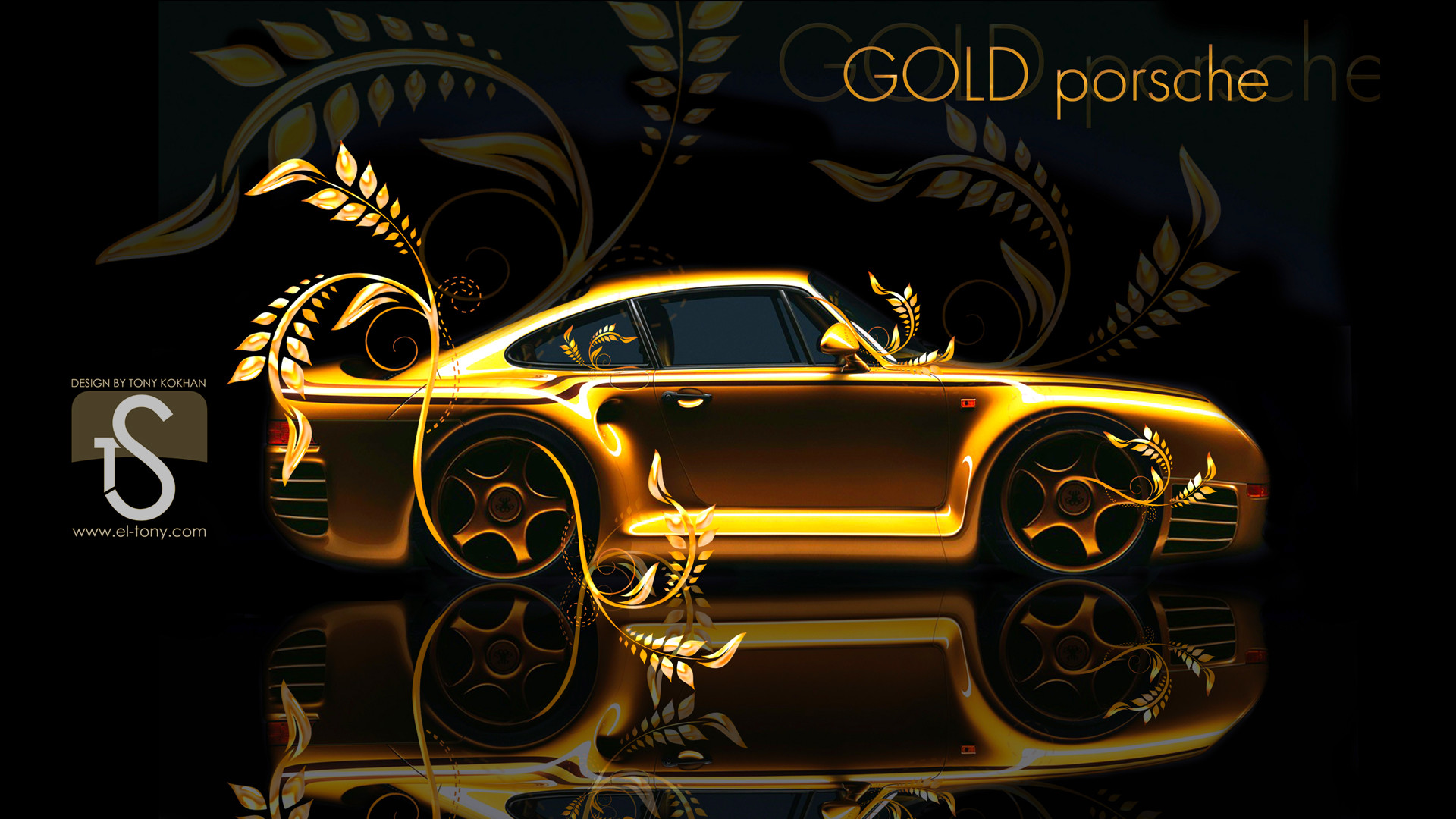 Wallpapers Tagged With Gold - Golden Car Wallpaper Hd - HD Wallpaper 