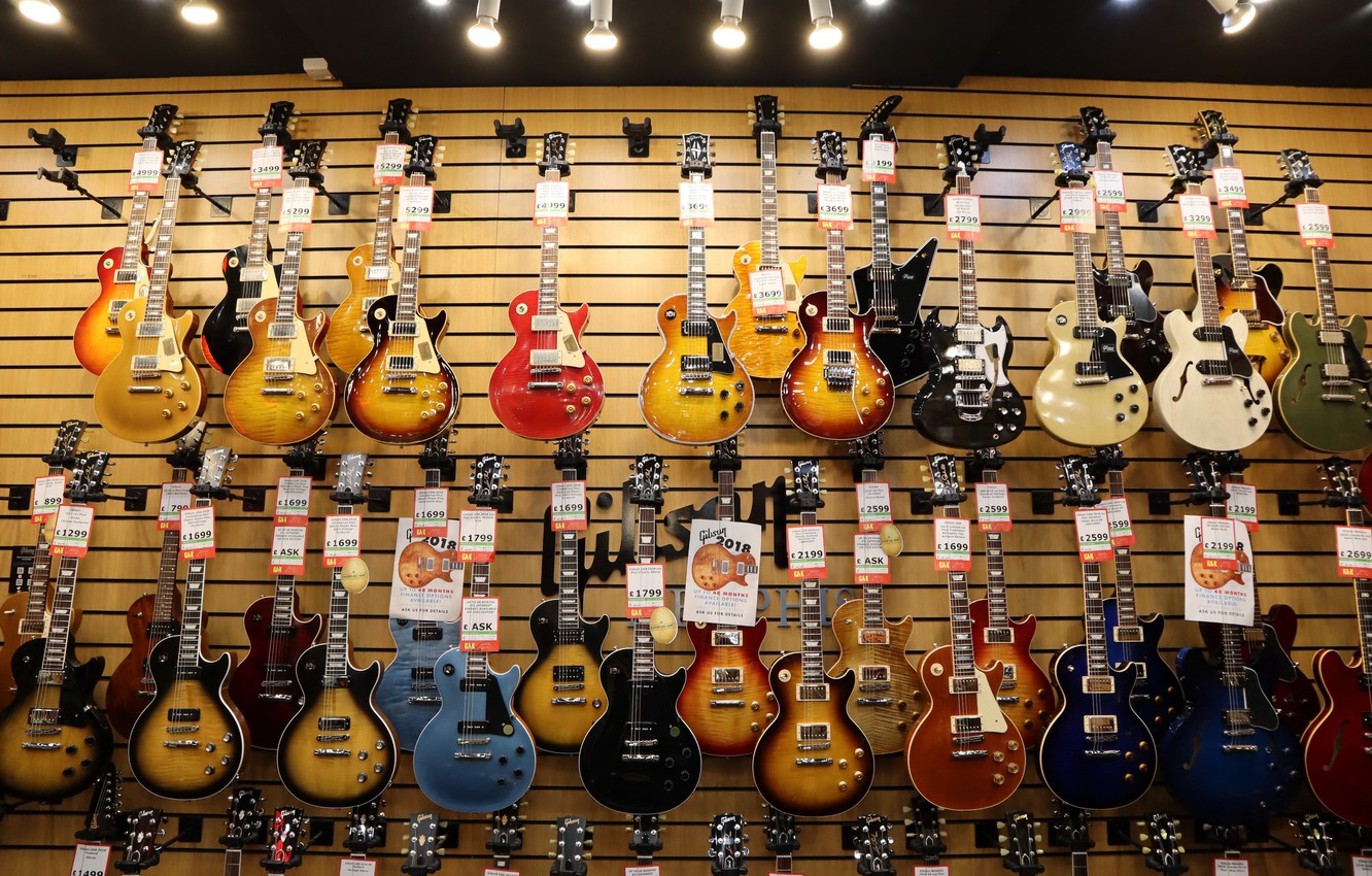 Photo Wallpaper Music, Guitar, Shop - Panasonic S1 Image Samples - HD Wallpaper 