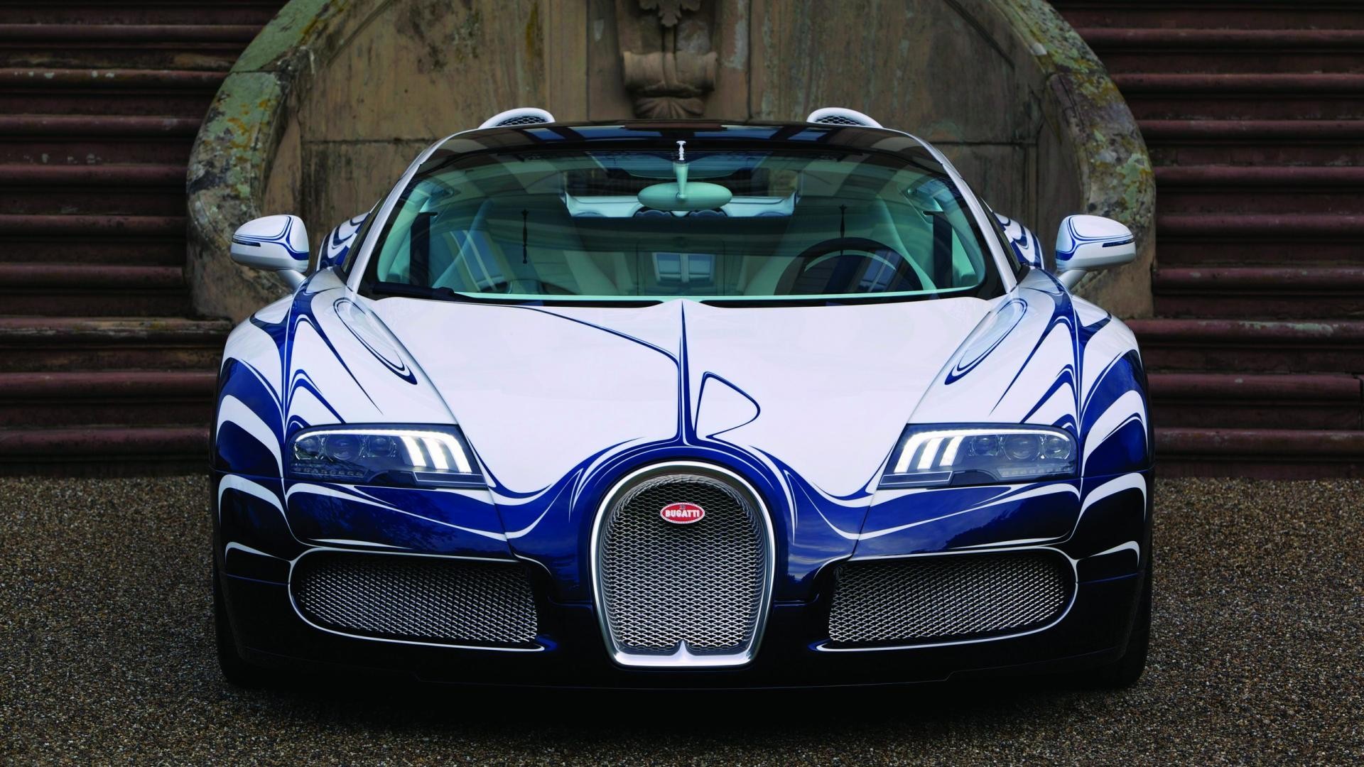 White And Blue Bugatti Veyron Grand Sport 2015 Hd Car - Bugatti Car Photos Download - HD Wallpaper 