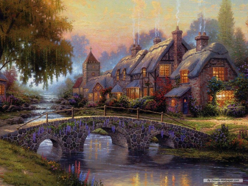 Thomas Kinkade - HD Wallpaper 