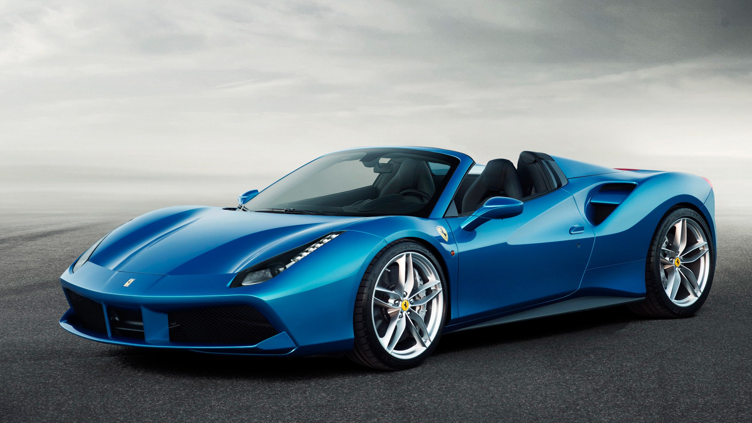 Superb Photo Of Blue Ferrari Car - Ferrari 458 Spider Blau - HD Wallpaper 
