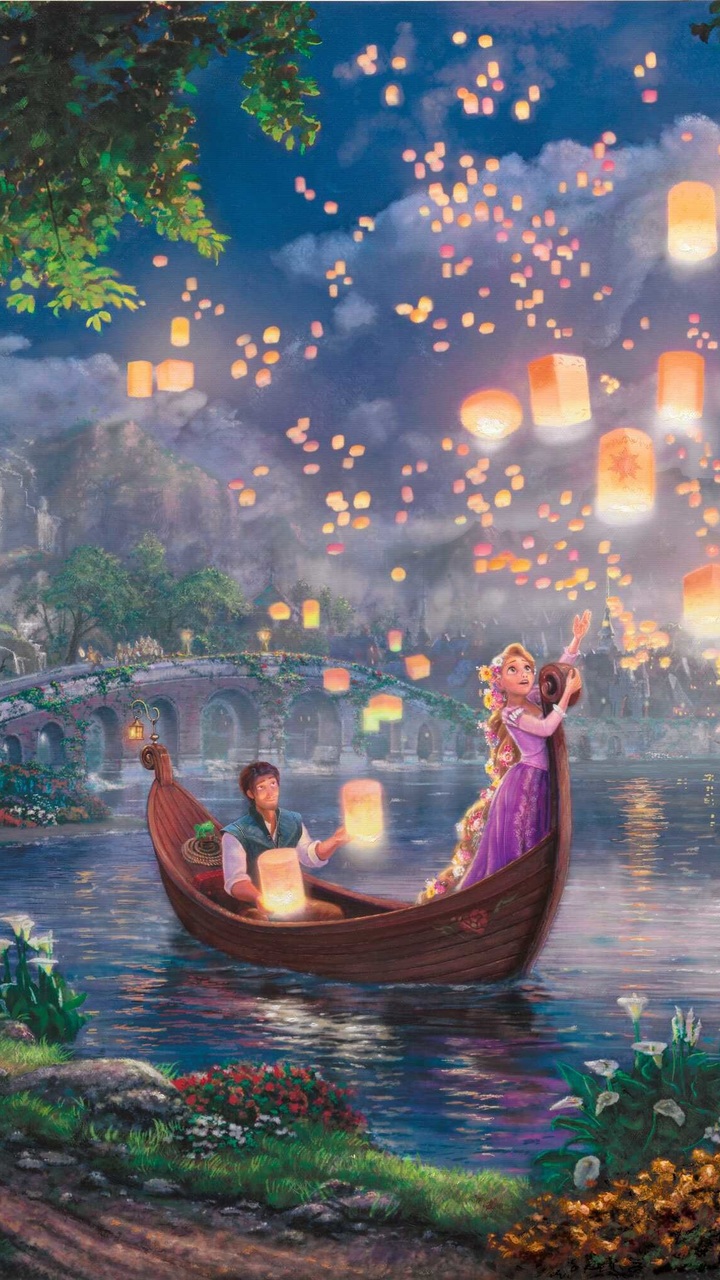 50-th Anniversary, Walt Disney, Painting, Tangled, - خلفيات ربانزل - HD Wallpaper 