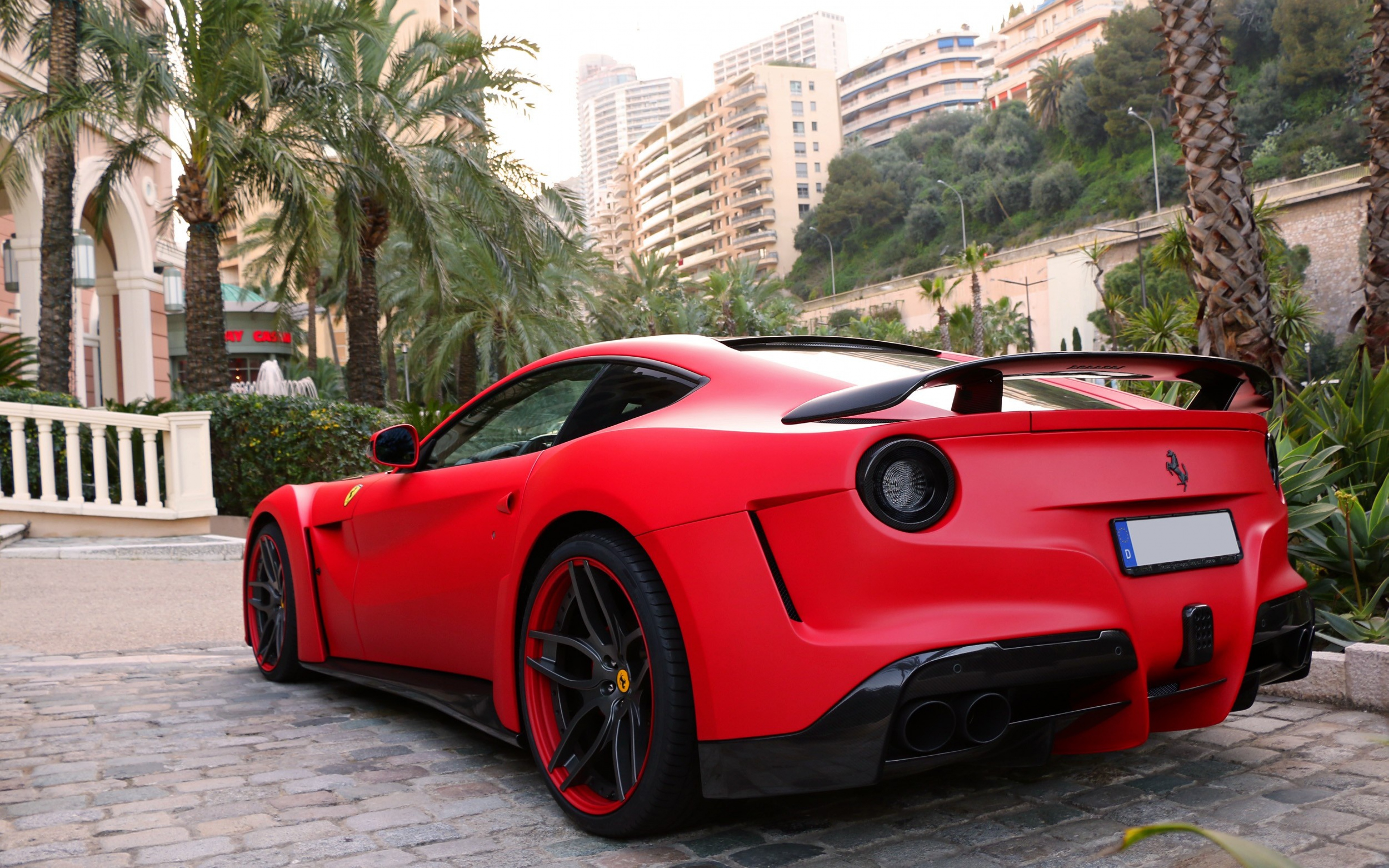 Ferrari Wallpaper Phone Black Flat Ferrari F12 Berlinetta Matte Red 3840x2400 Wallpaper Teahub Io