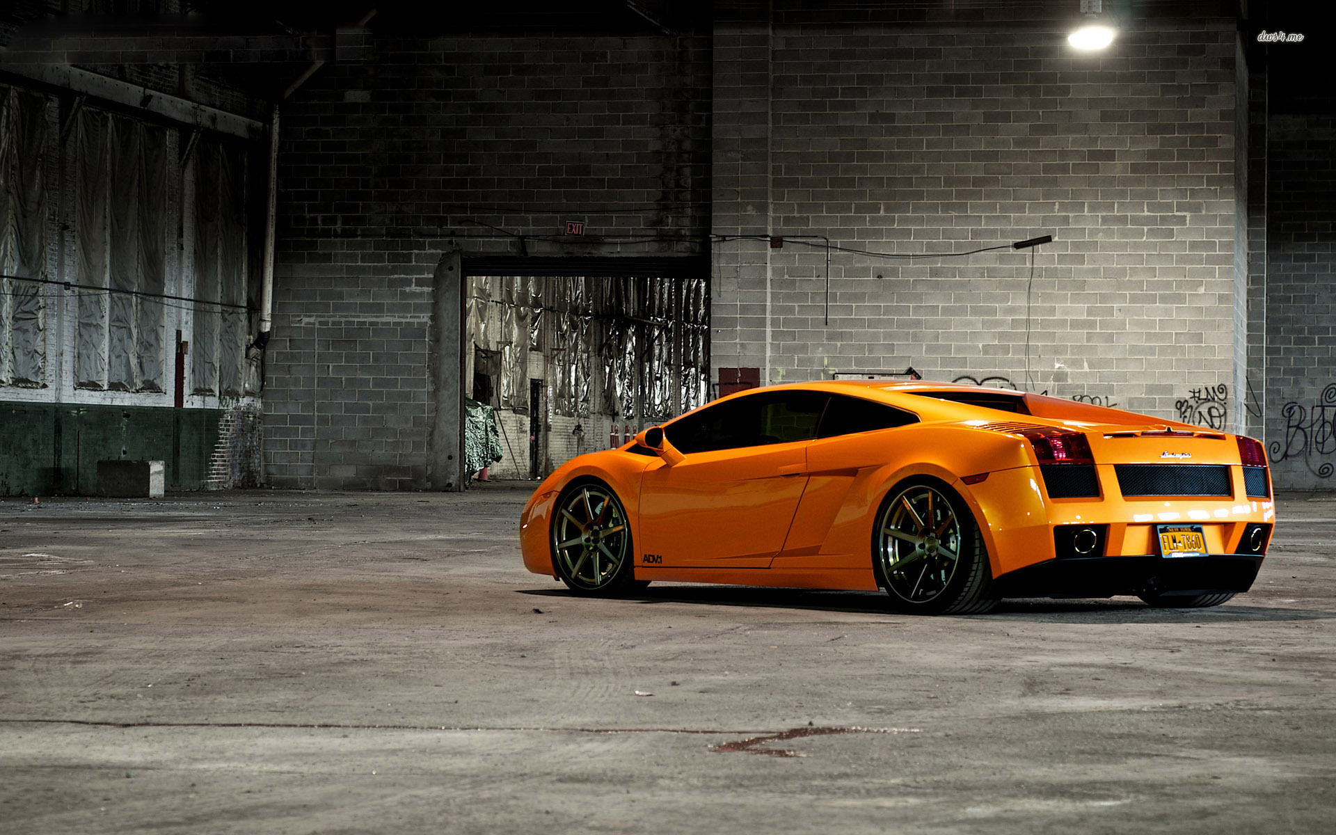 Orange Lamborghini Gallardo - HD Wallpaper 