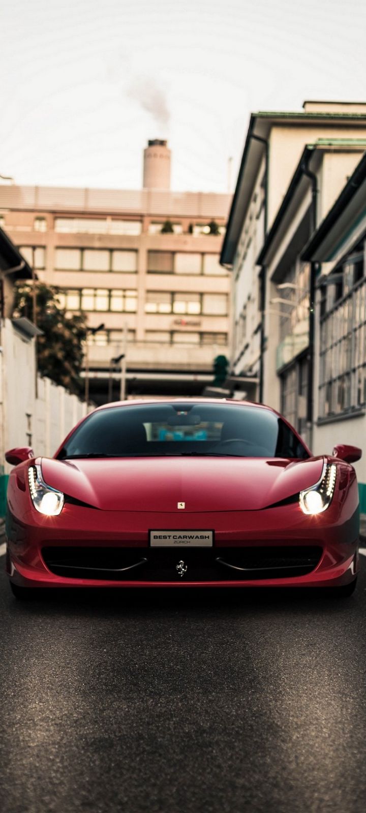 Front View Red Ferrari Car Wallpaper Car Wallpaper Samsung A70 720x1600 Wallpaper Teahub Io