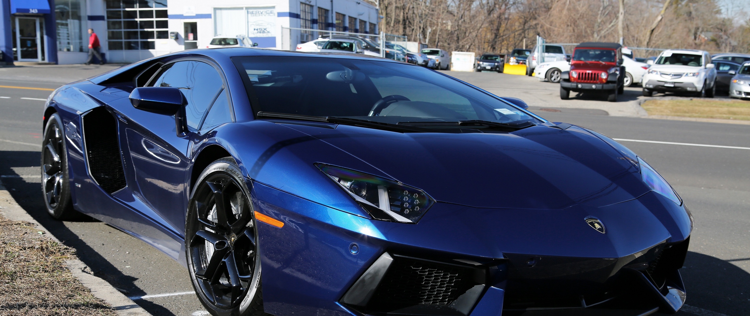 Wallpaper Lamborghini Aventador, Blue, Lamborghini - HD Wallpaper 