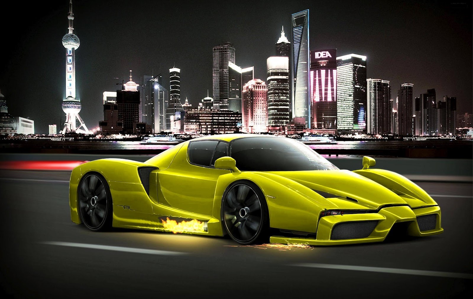 Image For Ferrari Car Hd High Definition Wallpaper - Pudong Skyline - HD Wallpaper 