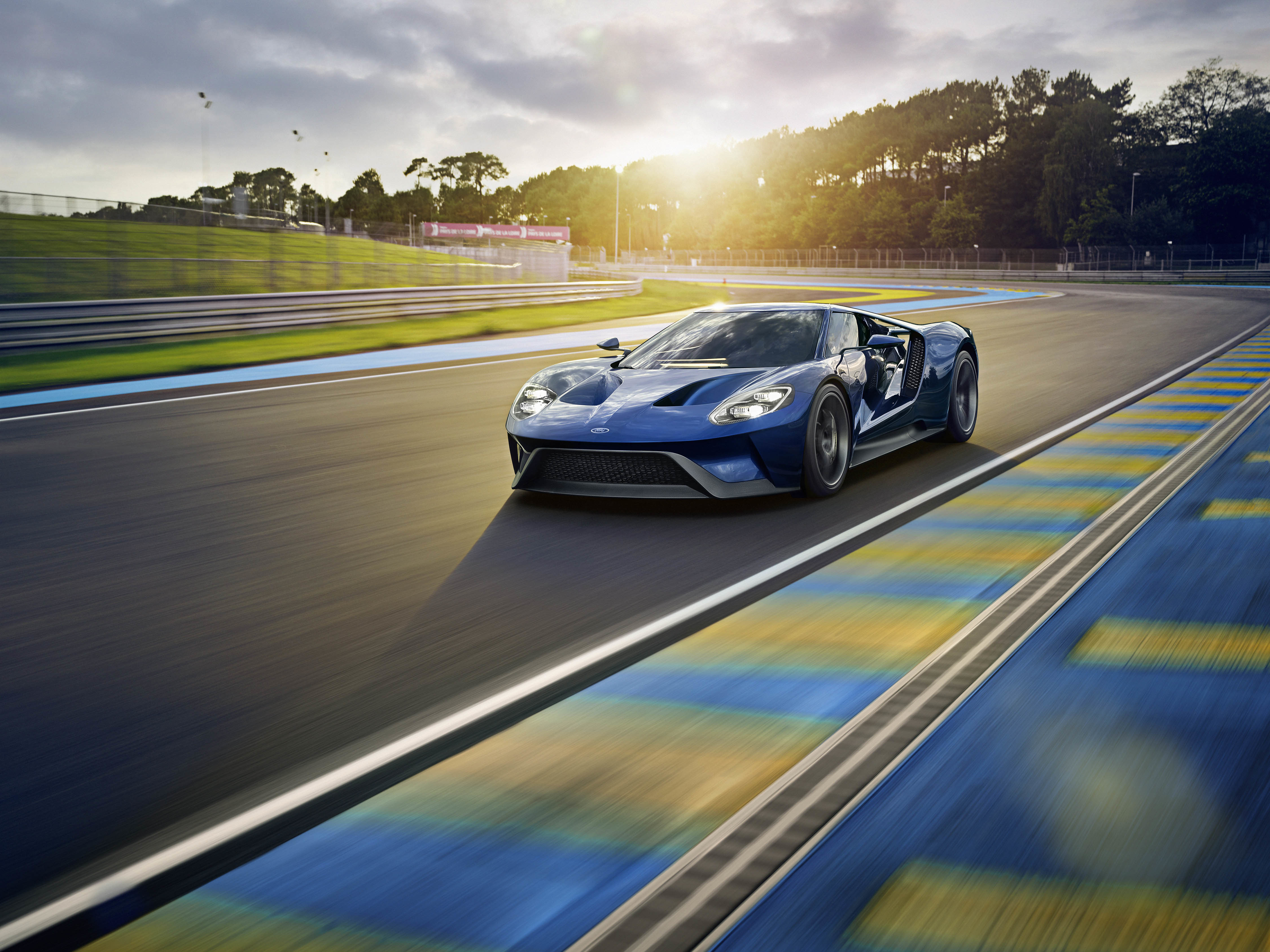 Wallpaper Ford, Gt, Sports Car, Track - Ford Gt Full Hd - HD Wallpaper 