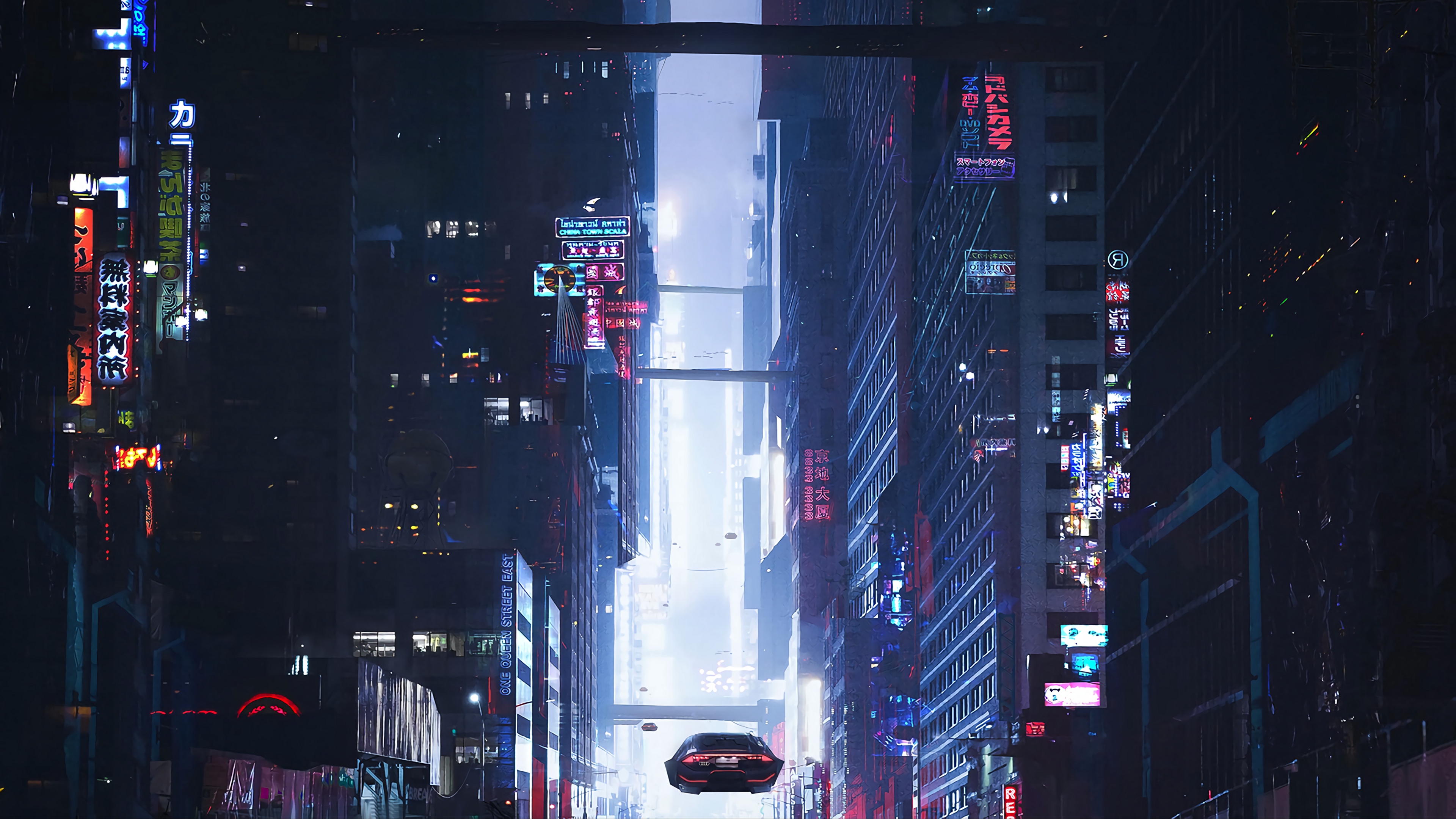 Wallpaper Sci-fi, City, Future, Art, Buildings, Cars - Sci Fi City Background - HD Wallpaper 