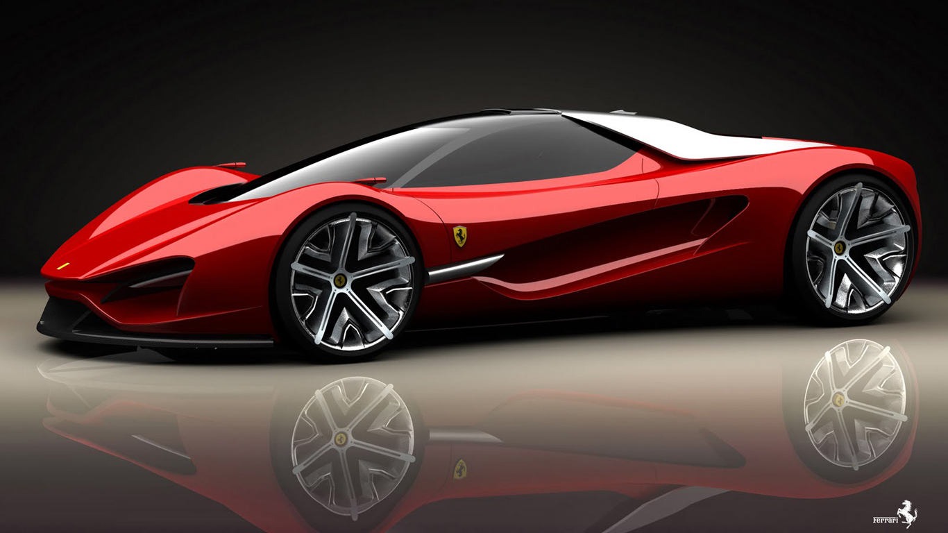 Ferrari Red Concept Sport Car Hd Wallpaper - Really Cool Ferrari Cars - HD Wallpaper 