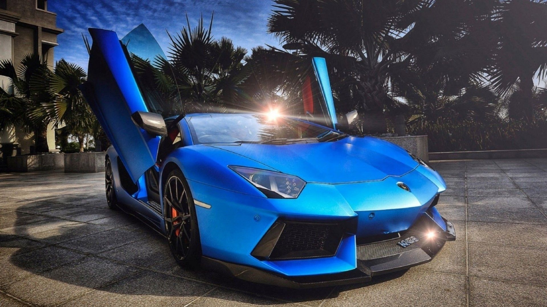 Lamborghini Aventador Blue Wallpaper Hd - HD Wallpaper 