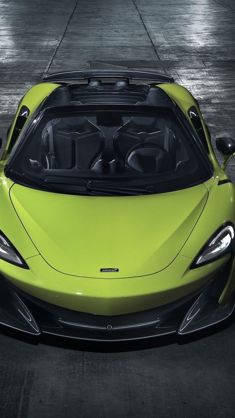 Mclaren 600lt Spider, Green, Front View, Supercars - Mclaren 600lt - HD Wallpaper 