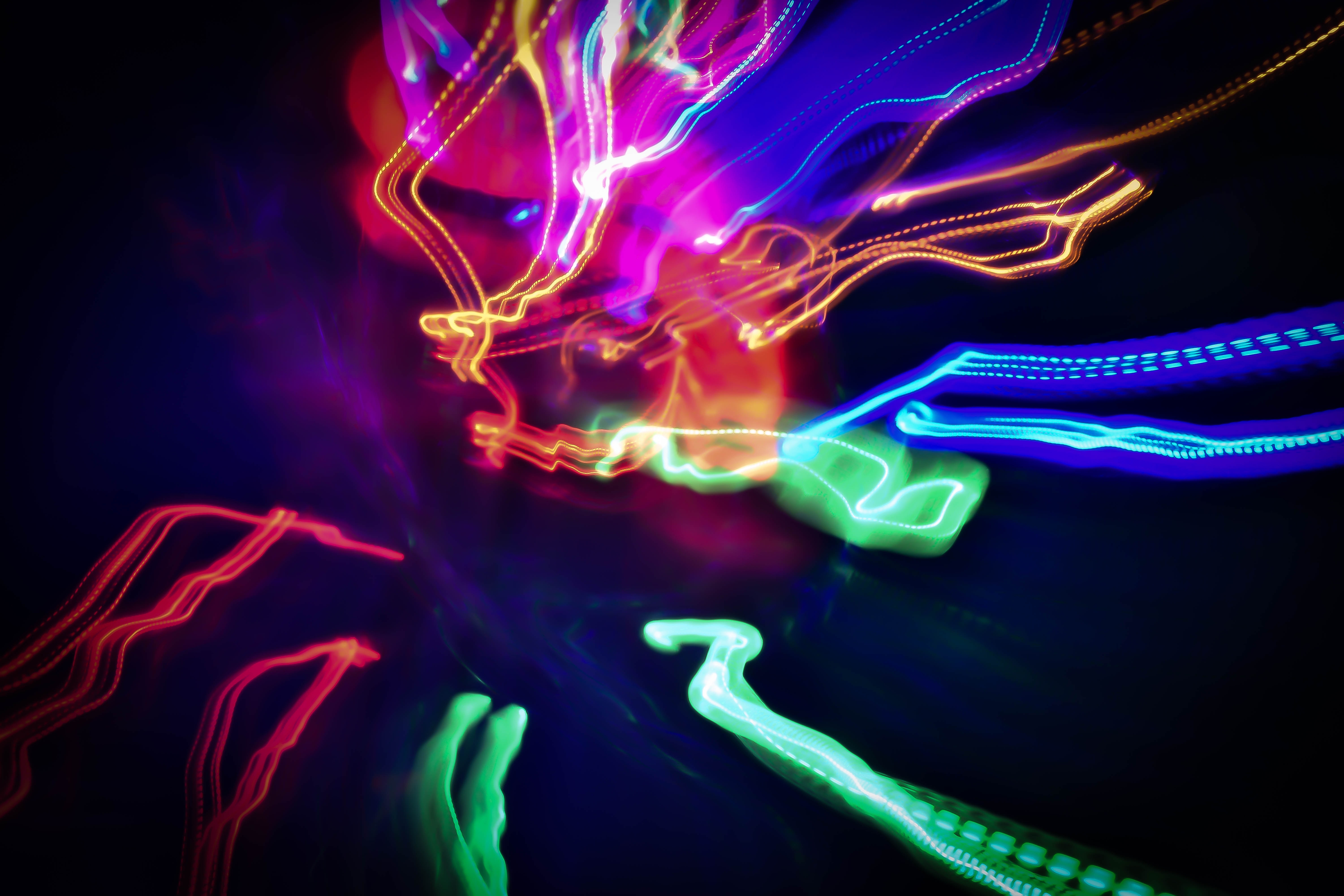 Colorful Led Lights, Connection, Waves - Led Light - HD Wallpaper 