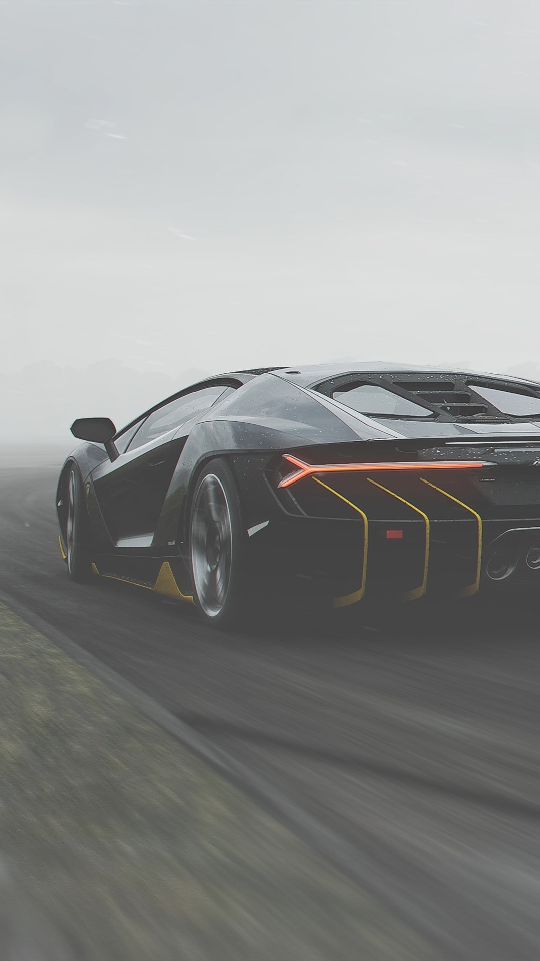 Iphone Wallpaper Lamborghini, Black Supercar Back View, - 아이폰 Xs 람보르기니 배경 화면 - HD Wallpaper 