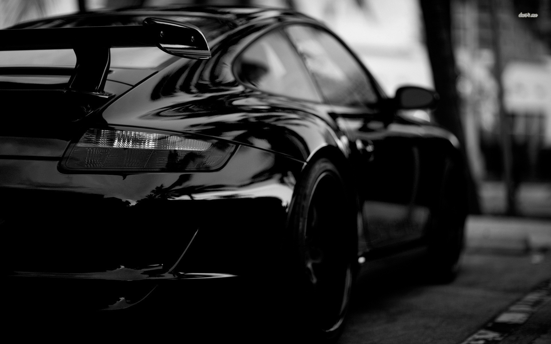 Porsche Wallpaper 4k Black And White - HD Wallpaper 