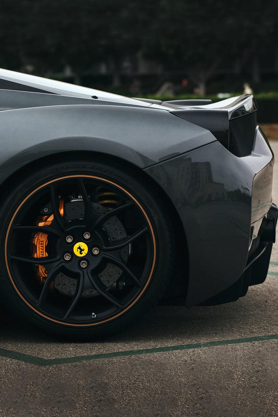 Ferrari 458 Speciale Grey Back - Ferrari 458 Speciale Mobile - HD Wallpaper 