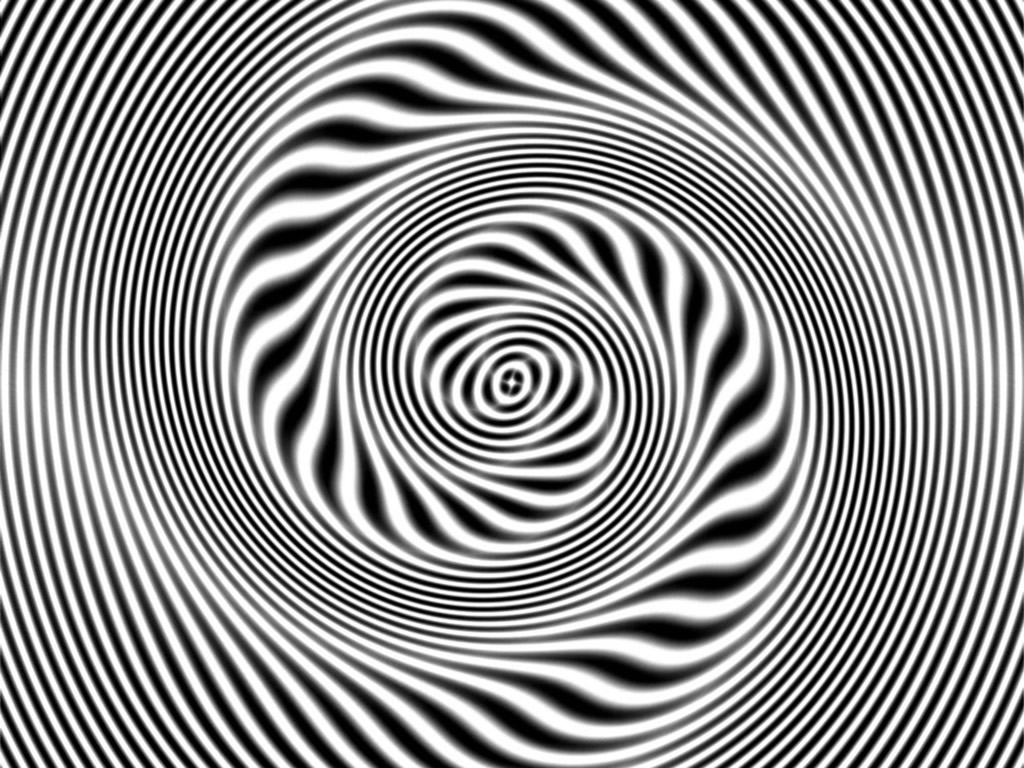 Papel De Parede Preto & Branco - Hypnotic Backgrounds - HD Wallpaper 