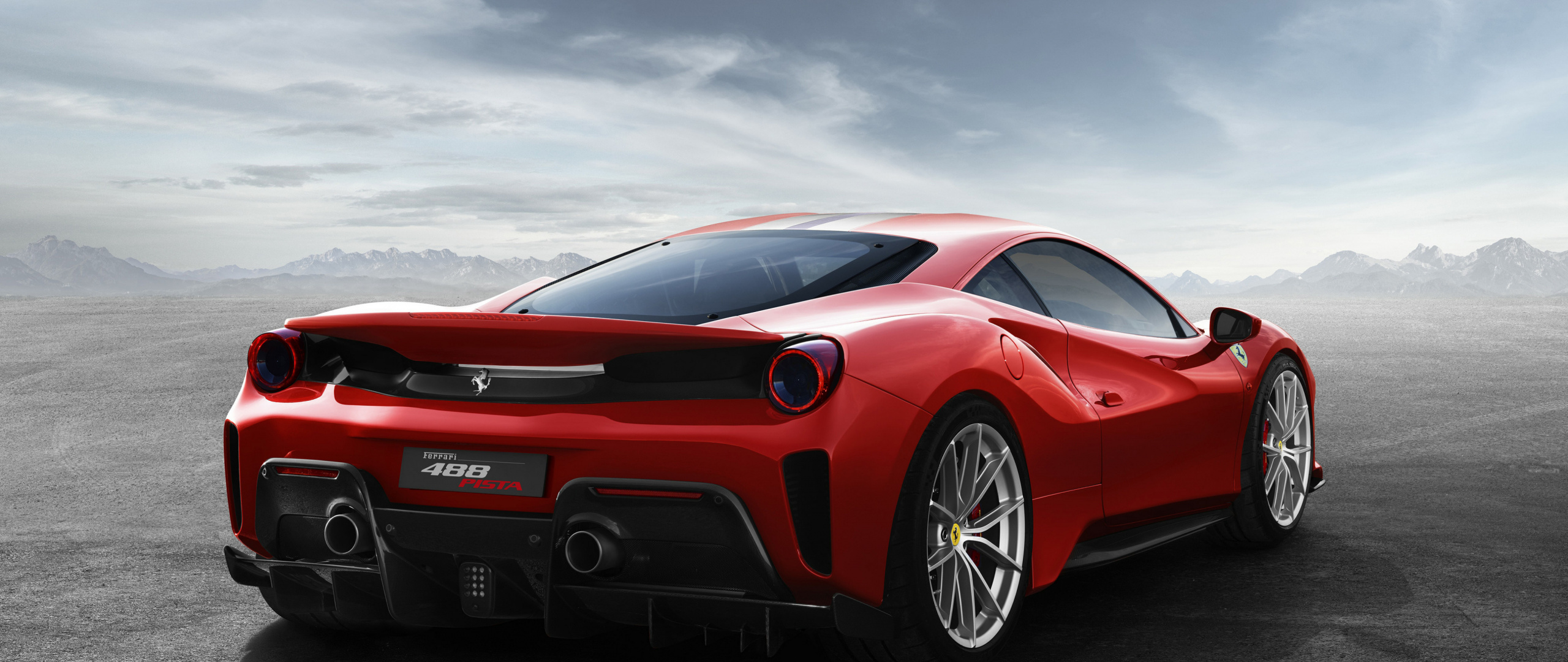 Ferrari 488 Pista, Supercar, Rear View, Wallpaper - Ferrari 488 Pista - HD Wallpaper 