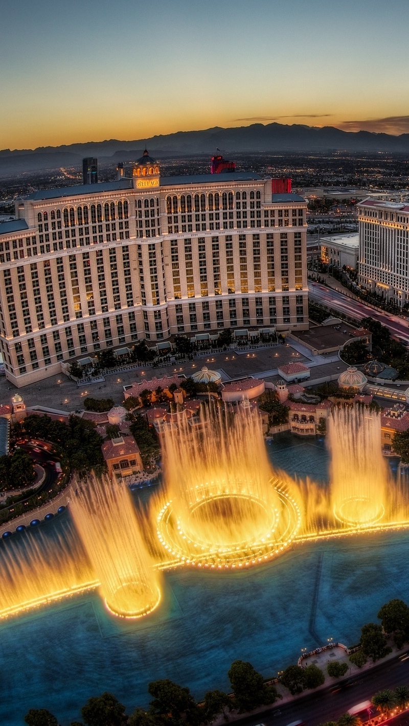 Wallpaper Las Vegas, Bellagio, Bellagio Hotel, Fountain, - Bellagio Hotel And Casino - HD Wallpaper 