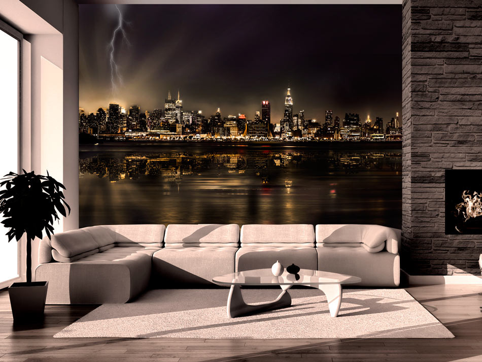 Wall Mural Storm In New York City - Fototapeta Burza 3d - HD Wallpaper 