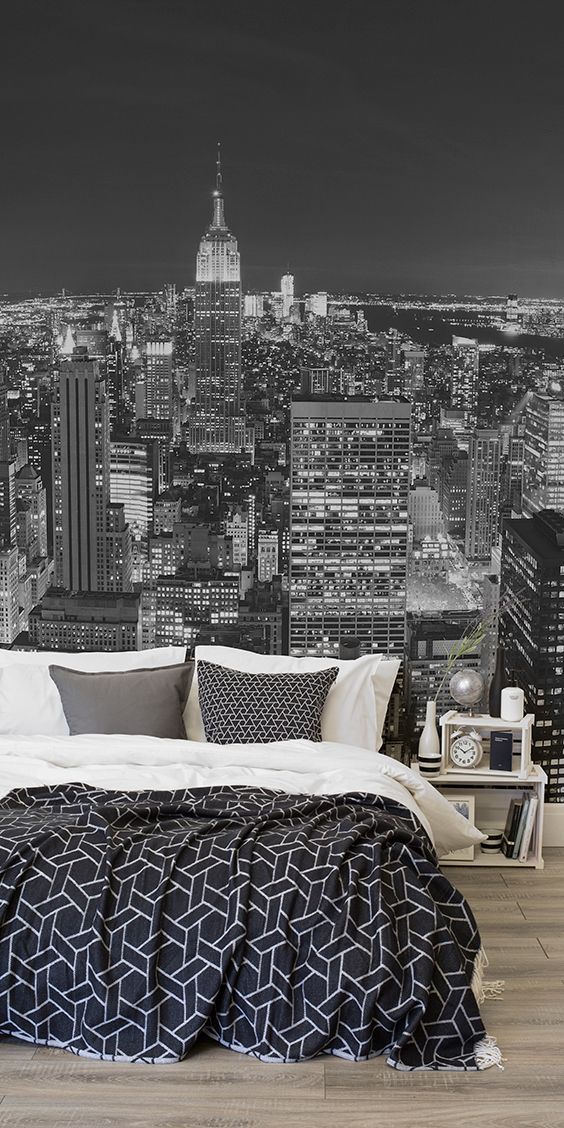 New York Wallpaper Bedroom - HD Wallpaper 