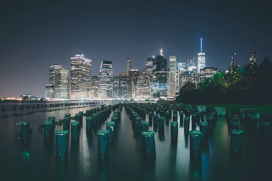 New York City Skyline By Night, Urban, Nyc, Usa, Cityscape, - New York Nights - HD Wallpaper 