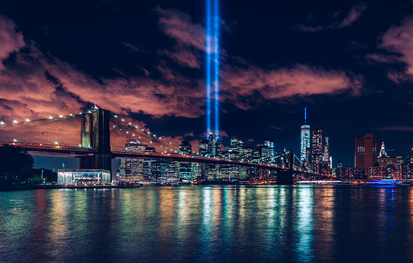 Photo Wallpaper City, World, Bridge, Center, Manhattan, - 9 11 Desktop - HD Wallpaper 