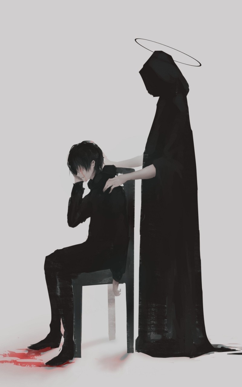Anime Boy, The Reaper, Sad - Boy Anime Cool Sad - 800x1280 Wallpaper -  