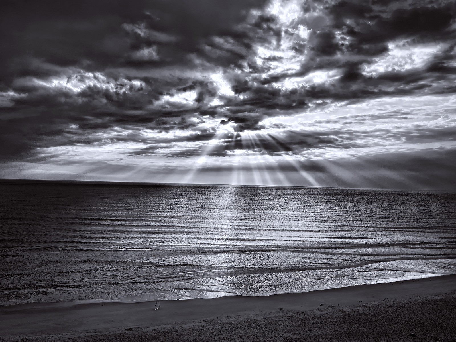 Black And White Beaches - HD Wallpaper 