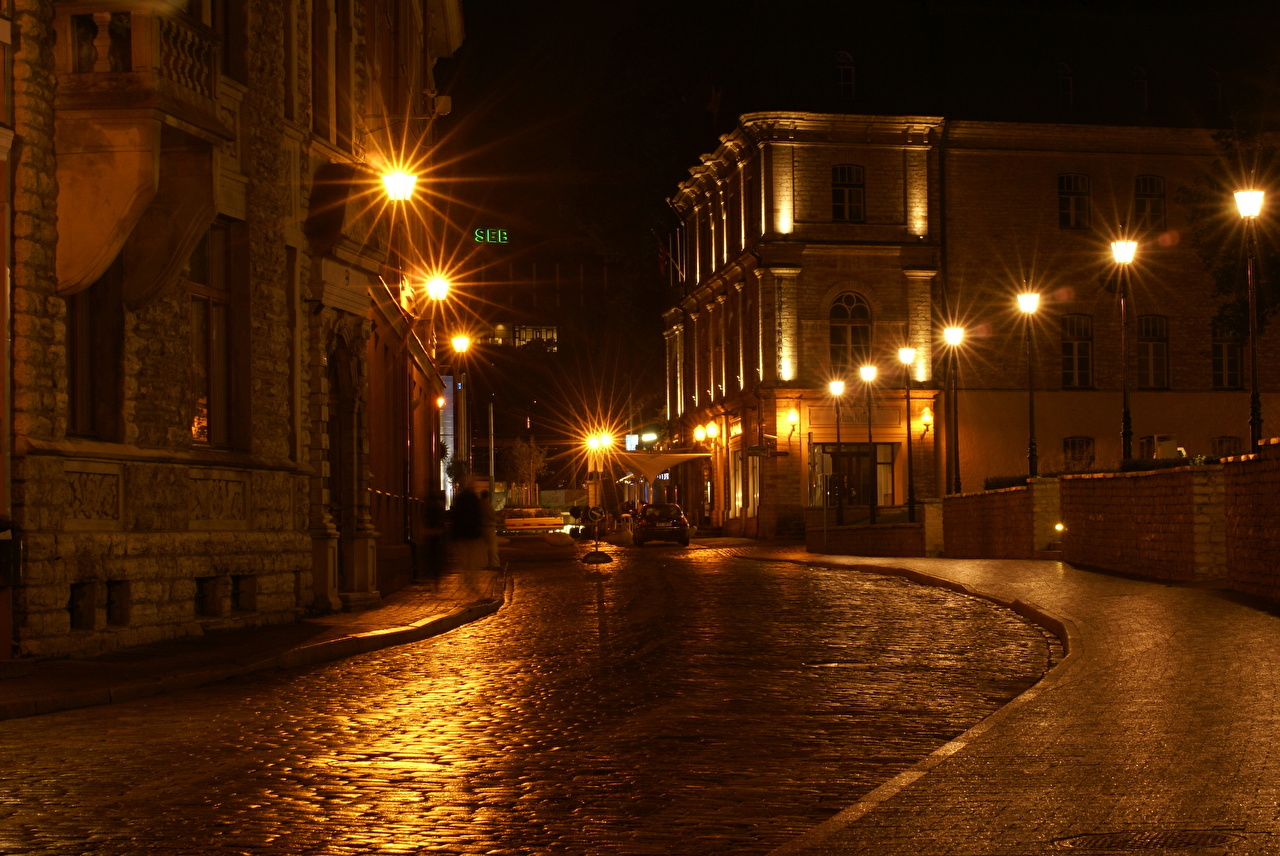Street Light At Night Hd - HD Wallpaper 