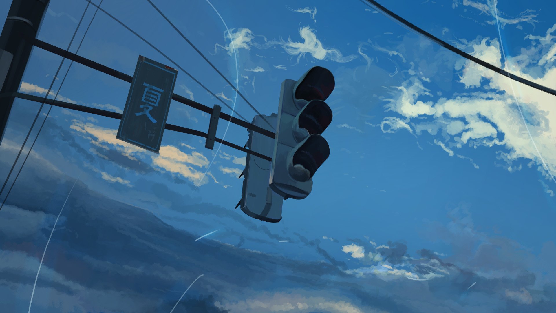 Traffic Lamp Anime - HD Wallpaper 
