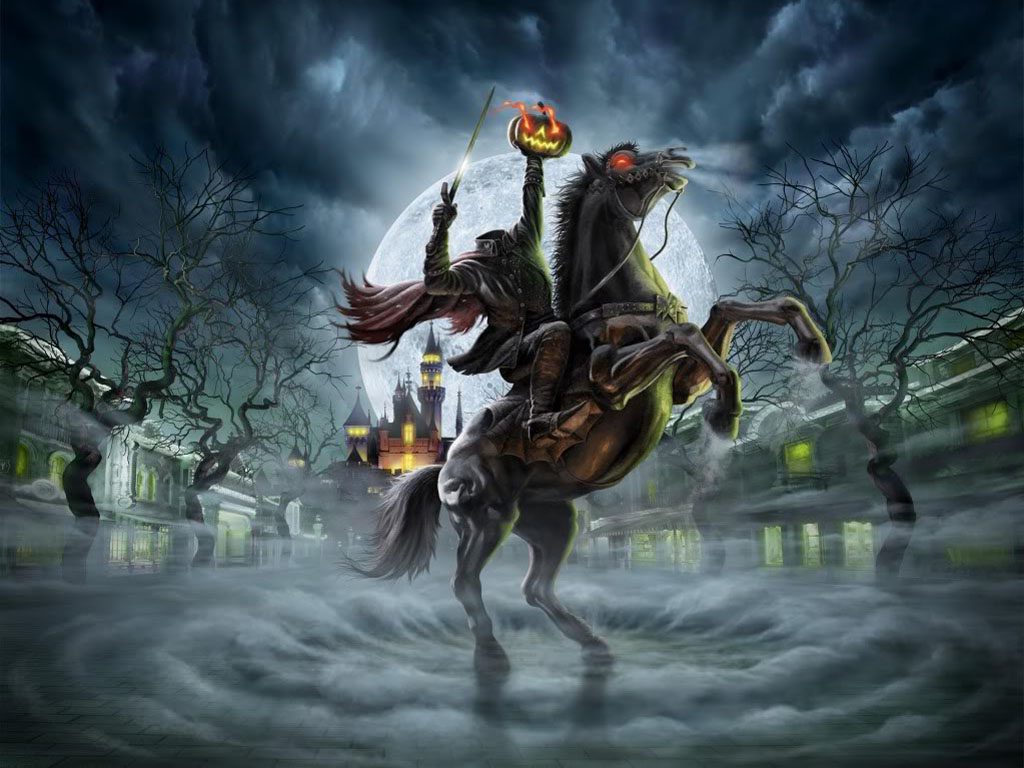 Halloween Scary Headless Horseman - HD Wallpaper 