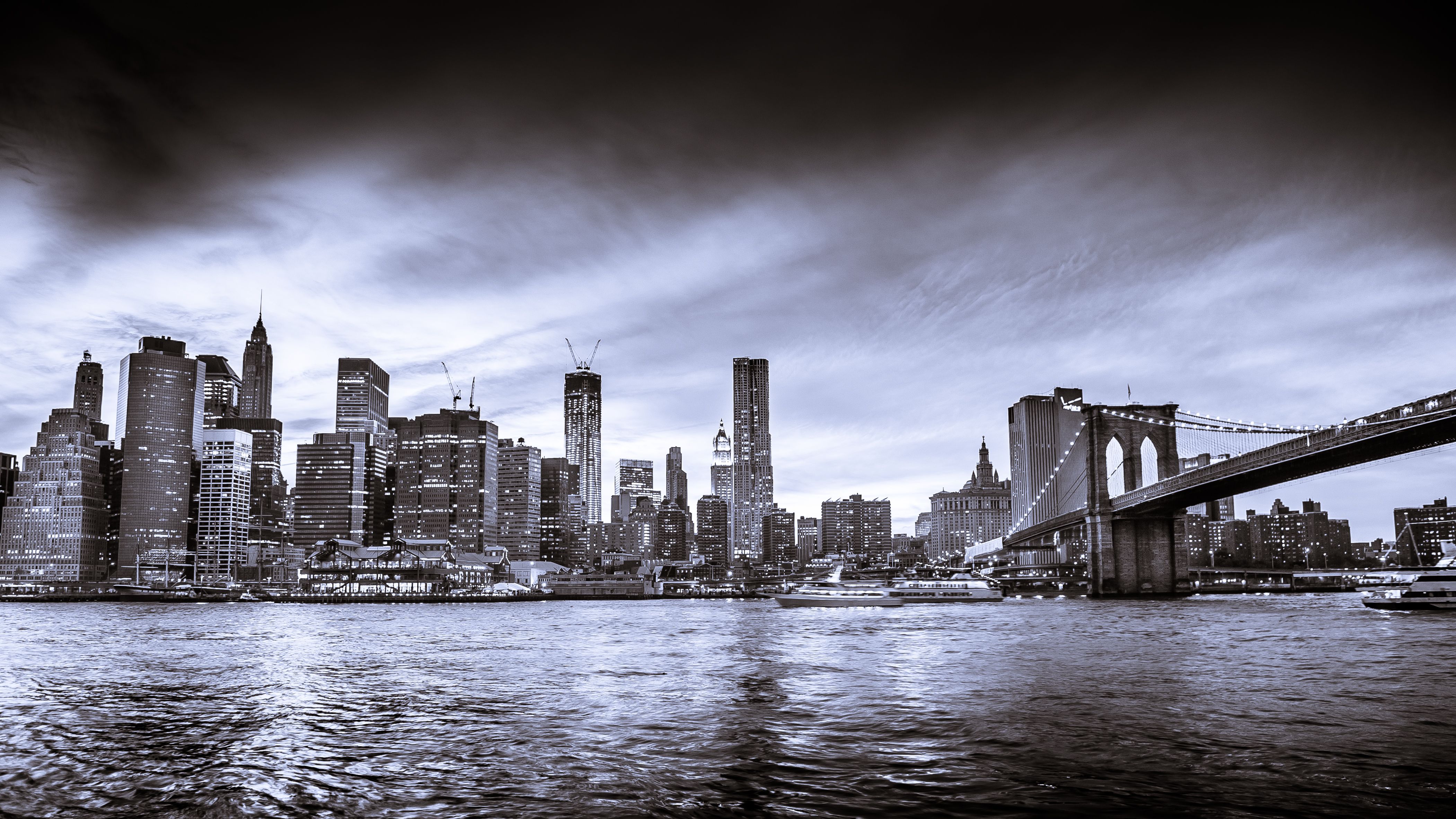 New York Skyline Wallpapers - Brooklyn Bridge - HD Wallpaper 
