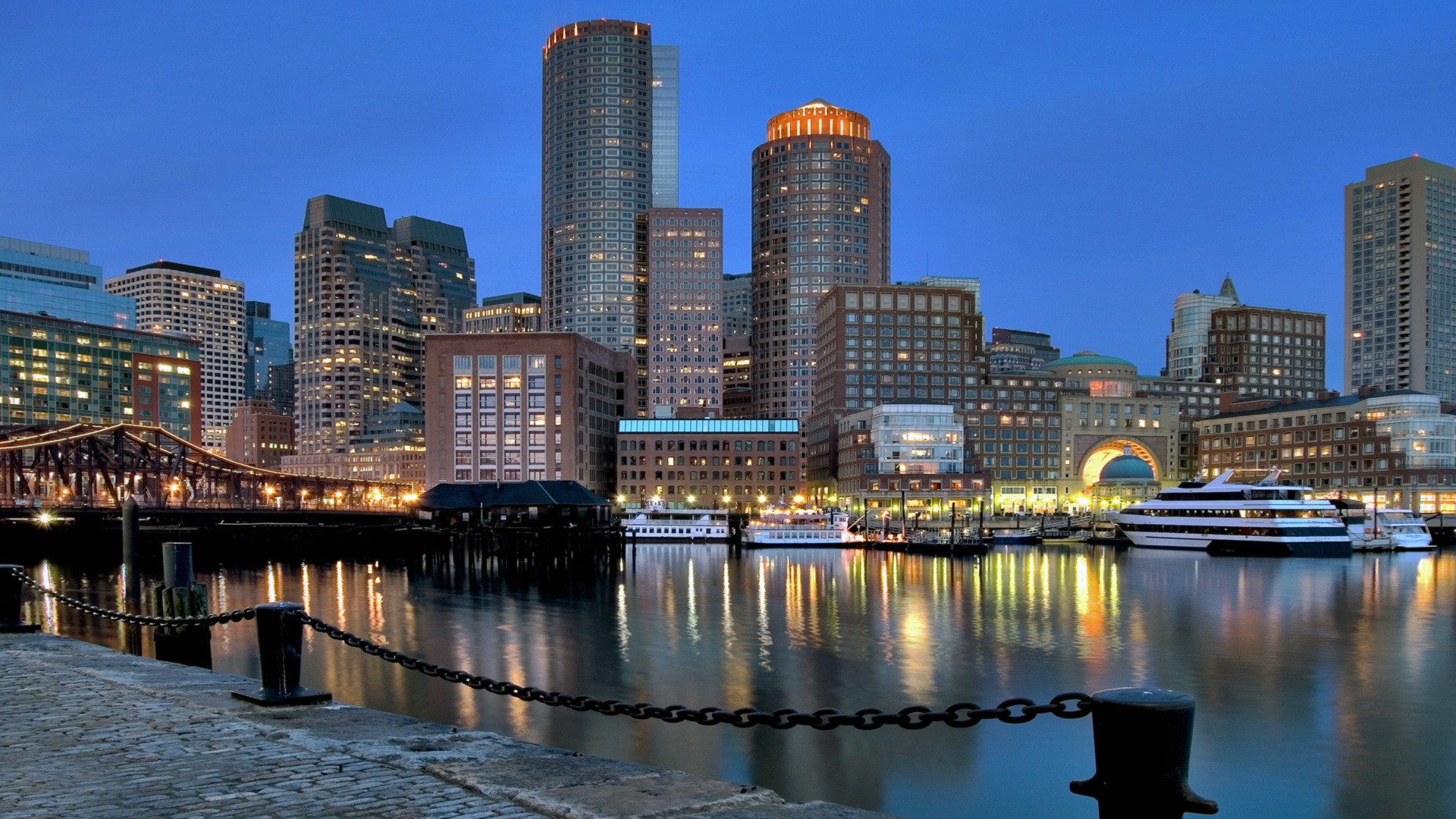 Skyline Boston - HD Wallpaper 