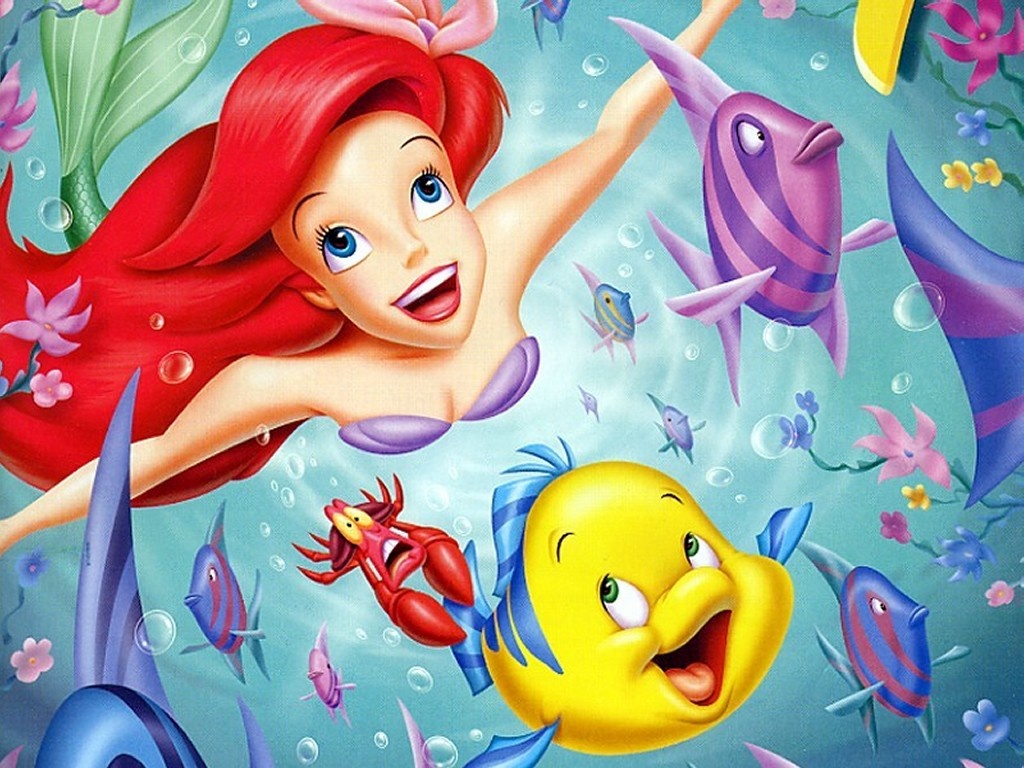 Little Mermaid And Friends - HD Wallpaper 