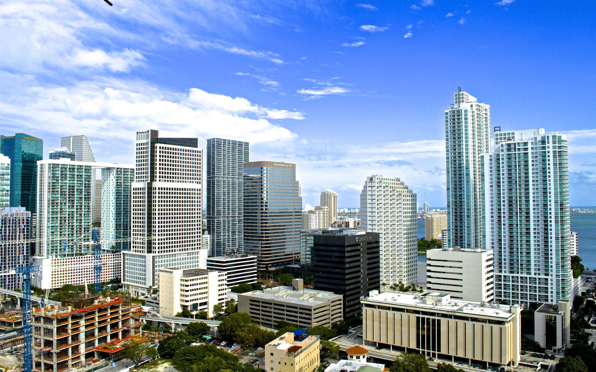 Wallpaper American City, Miami, Florida, Buildings, - Edificios Y Casas - HD Wallpaper 