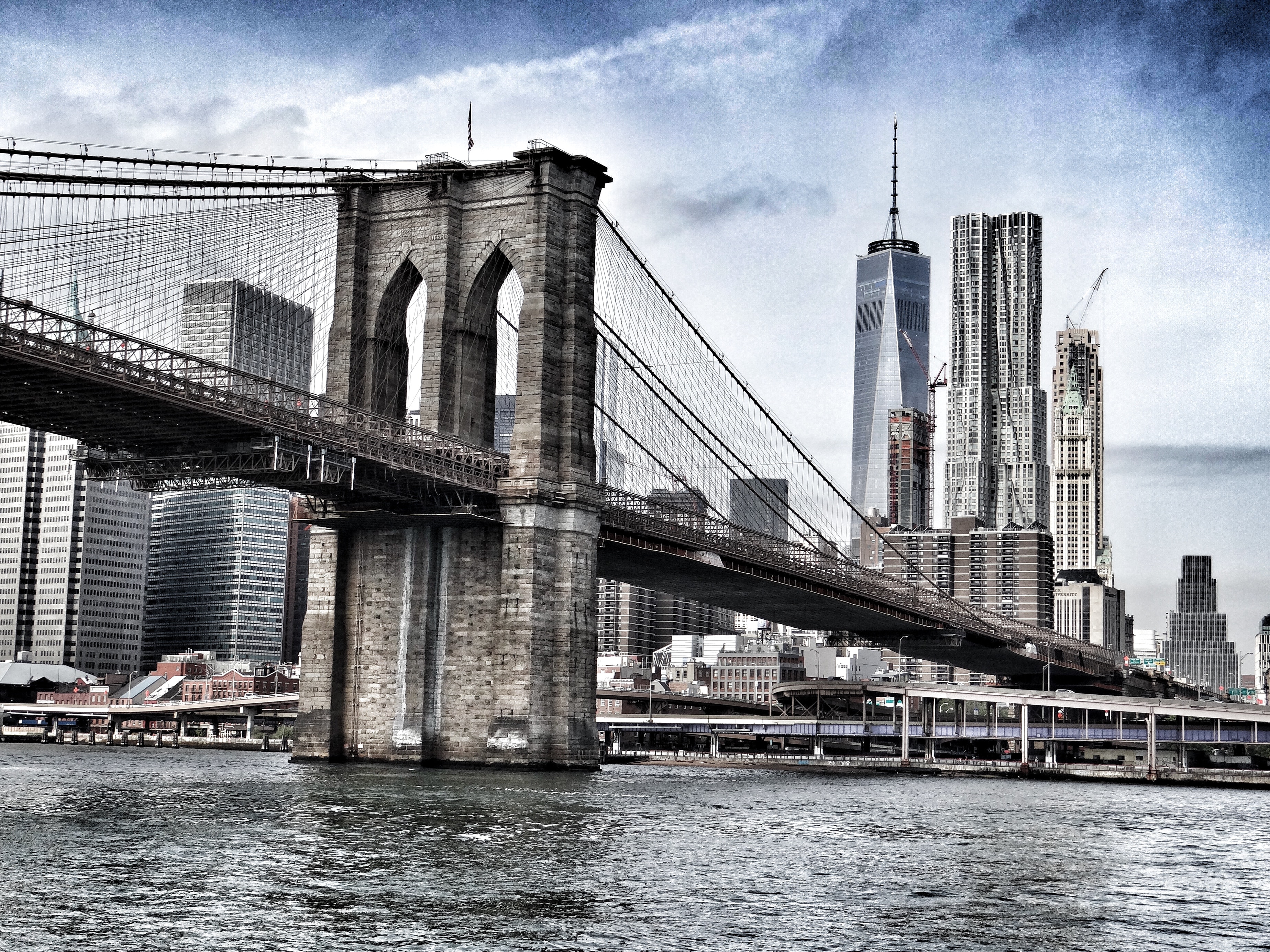 Brooklyn Bridge New York Bridges - HD Wallpaper 