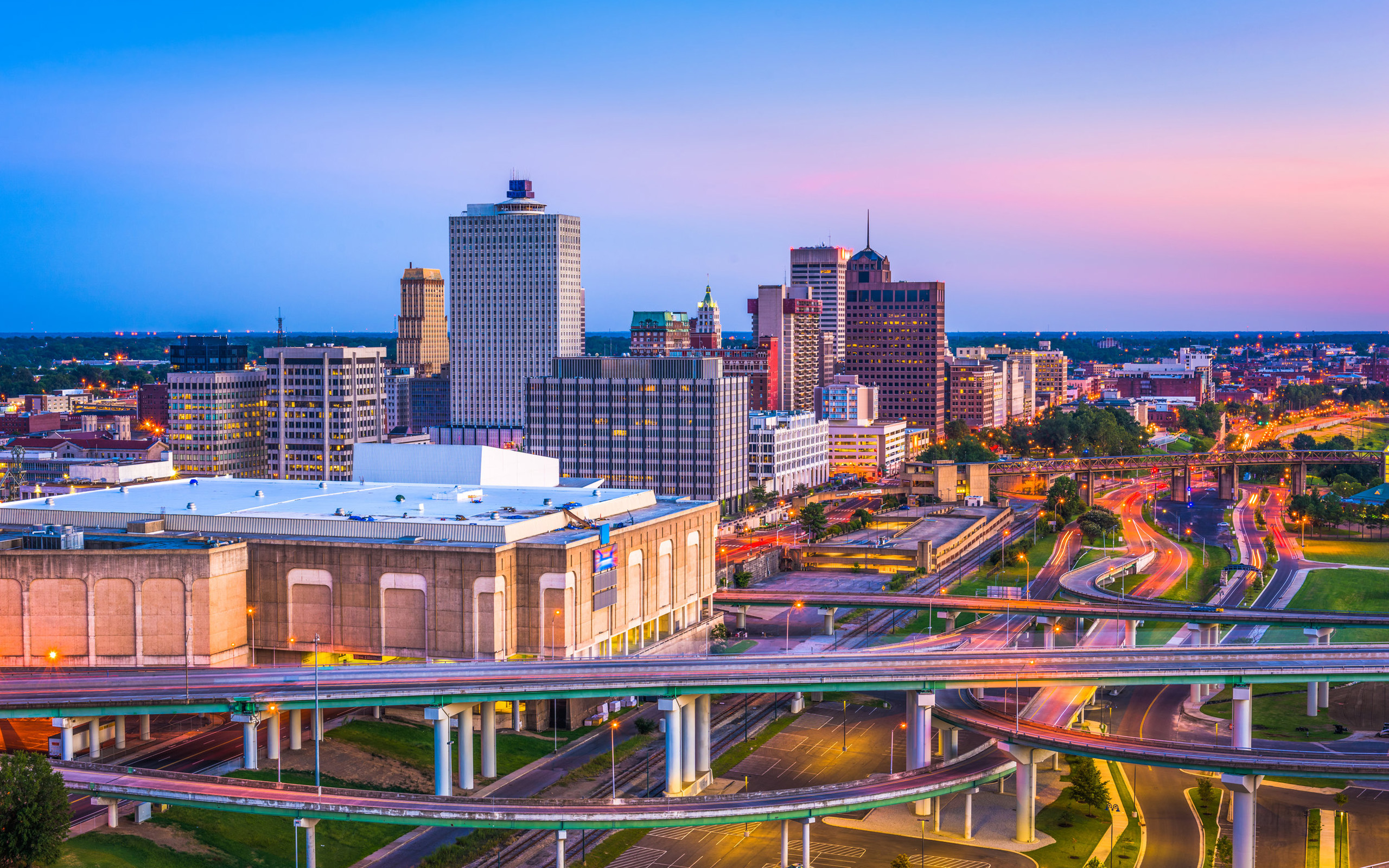 Memphis, 4k, Sunset, Modern Buildings, American Cities, - Memphis Tn - HD Wallpaper 